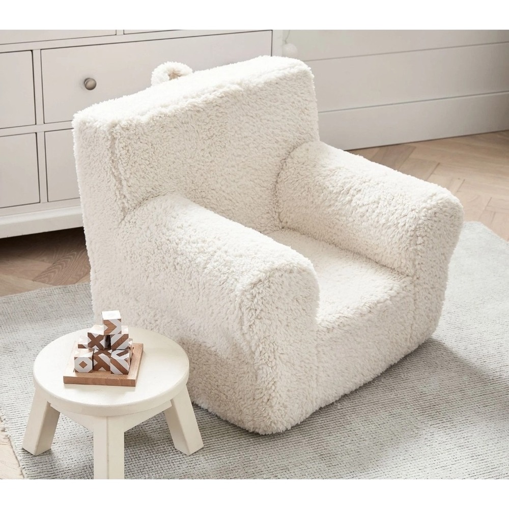 Pottery Barn Kids Anywhere Chair Slipcover - Cream Sherpa New